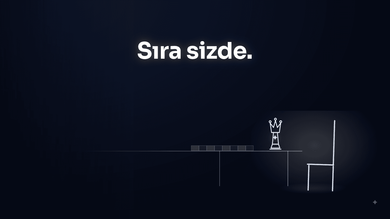 Masanın sizin tarafında sizi bekleyen boş sandalye ve ışığın içinde vezir — sıra sizde